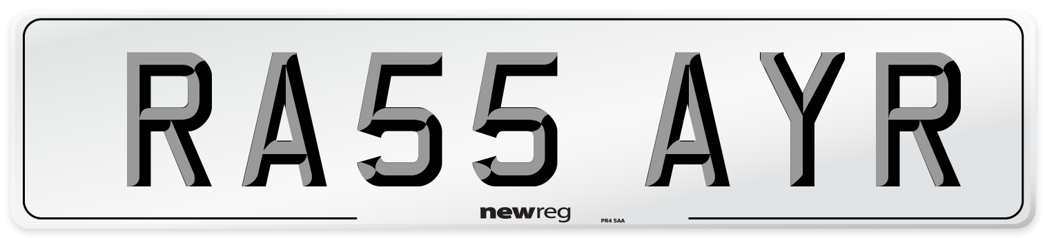 RA55 AYR Number Plate from New Reg
